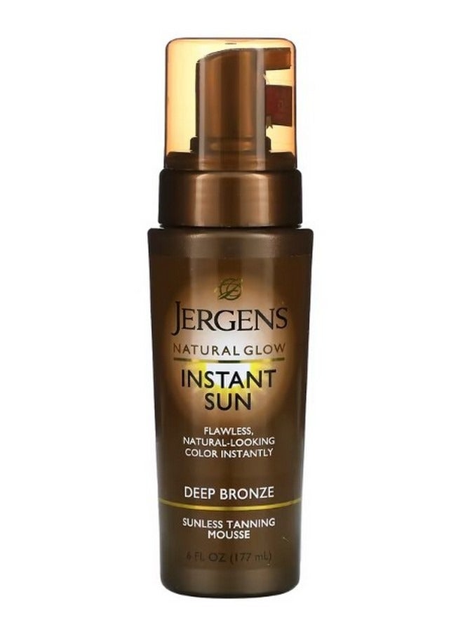 Natural Glow Instant Sun Sunless Tanning Mousse Deep Bronze 6 fl oz 177 ml