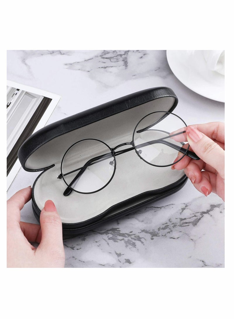 Double Eyeglass Case, KASTWAVE Contact Lens Case with Mirror Tweezers Remover, 2 in 1 Double Sided Portable Contact Lens Box Holder Container Soak Storage Kit Sunglasses Pouch for Men & Women