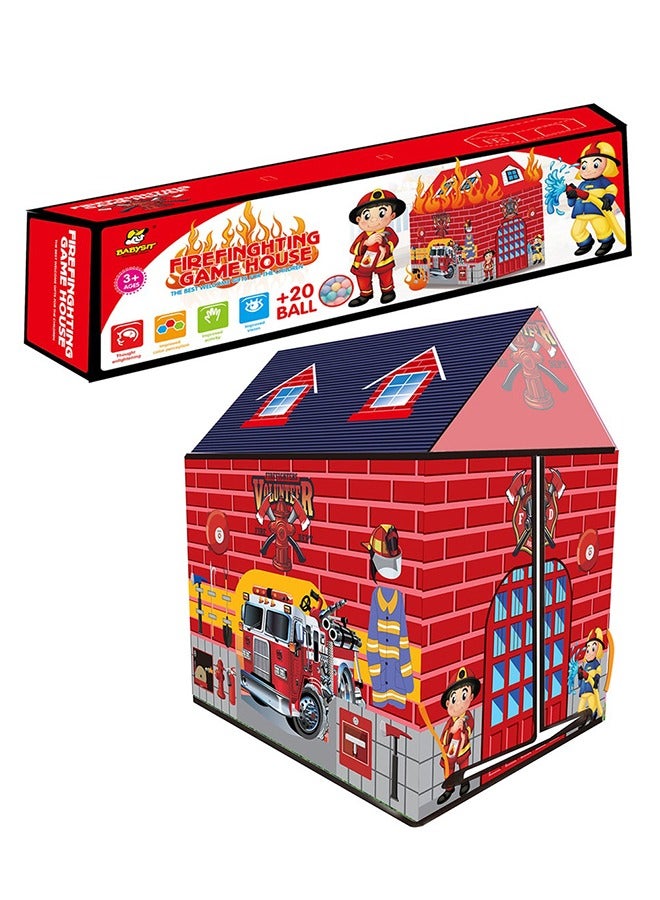 Children's Tents For Fire Station Game House Tent With 20 Balls