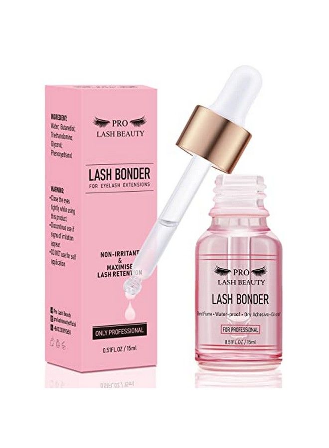 Lash Bonder For Eyelash Extensions Super Bonder Glue Accelerator Lash Extension Sealant Longer Retention Waterproof Oilproof Special Dropper Design For Dose Control 15Ml