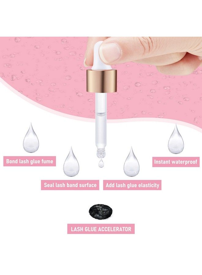 Lash Bonder For Eyelash Extensions Super Bonder Glue Accelerator Lash Extension Sealant Longer Retention Waterproof Oilproof Special Dropper Design For Dose Control 15Ml