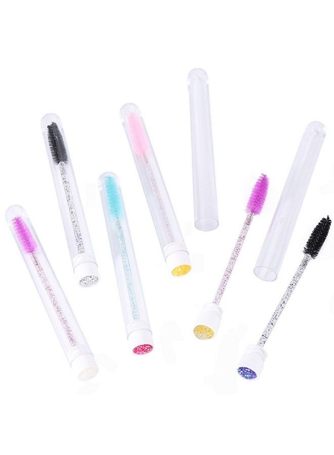 20Pcs Eyelash Brushes Disposable Crystal Eyebrow Brush Spoolies For Eyelash Extensions With Case