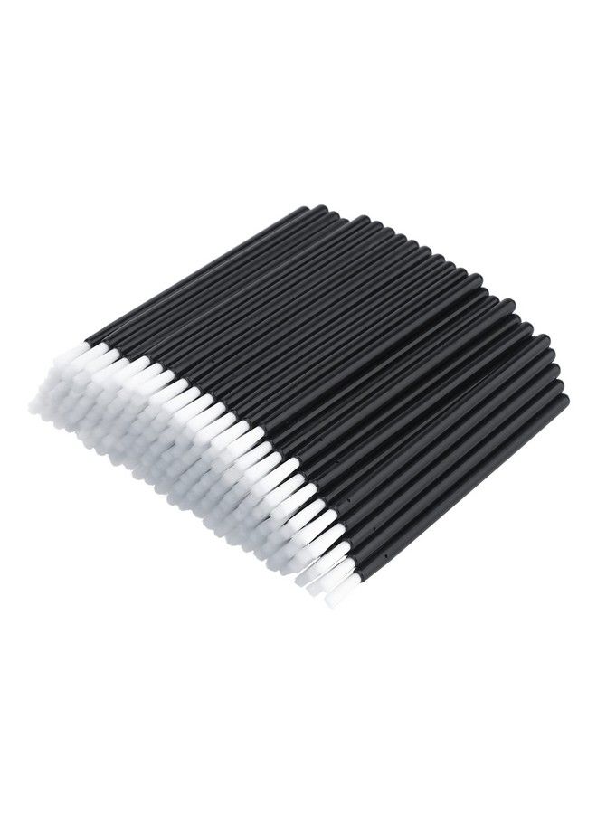 Disposable Nail Brushes100Pcs Disposable Lip Brush Applicators Lip Brushes Lipstick Lip Gloss Wands For Makeup Pyo Cookie Paint Brushes (Black)