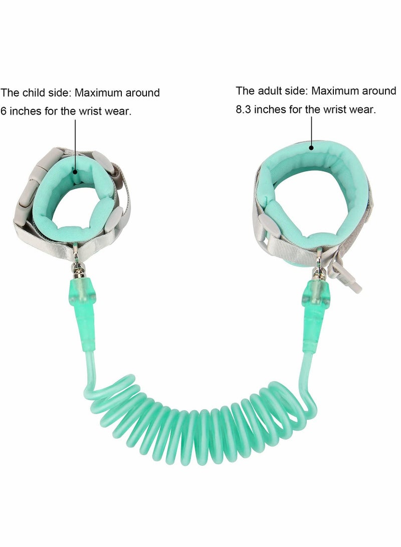 Kids Anti Lost Wrist Link Kid Leash with Key Lock Upgraded Baby Safety Wristband Rope for Babies Toddlers Child Green