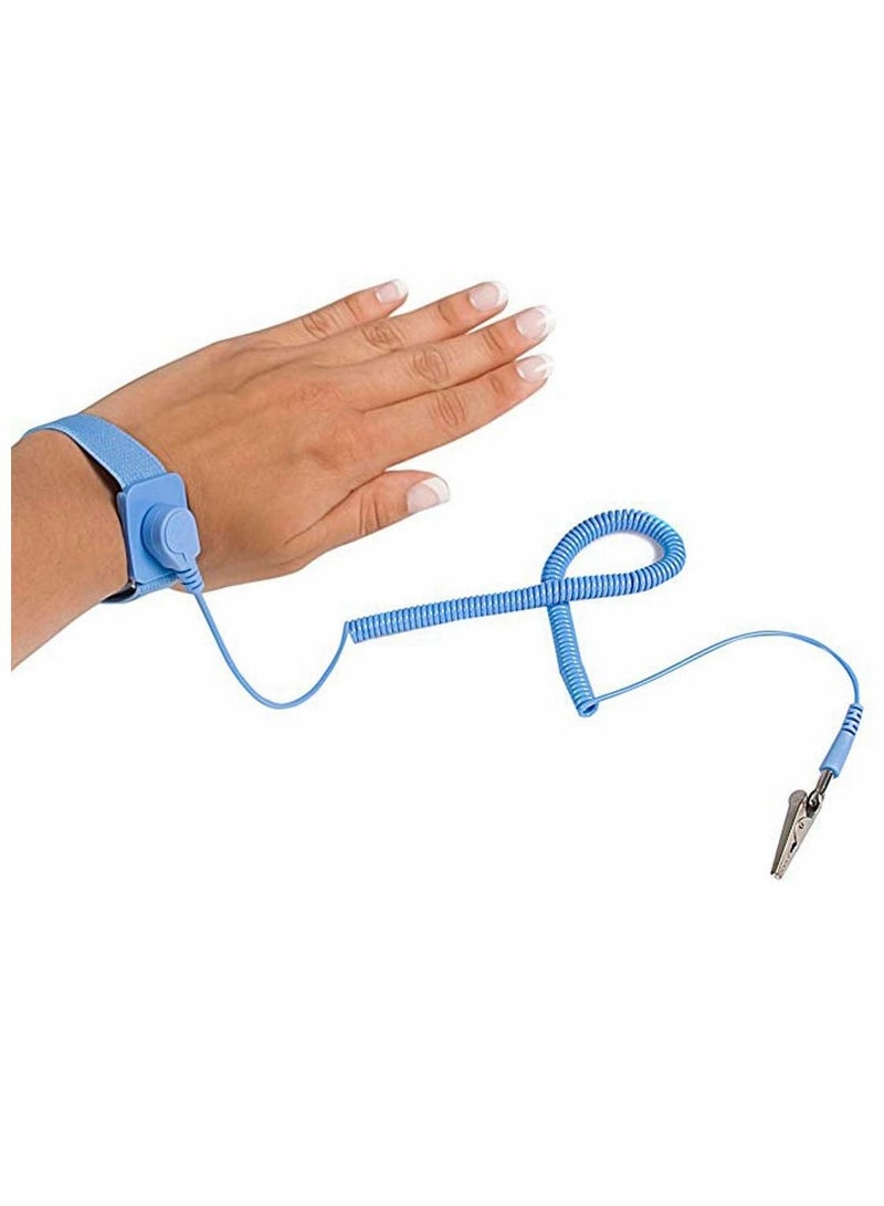 Static Ring, Antistatic Wrist Strap, Wired Anti-static Bracelet, Belt, Adjustable Esd Band Fits, for Working On Sensitive Electronic Devices(6 Pack)