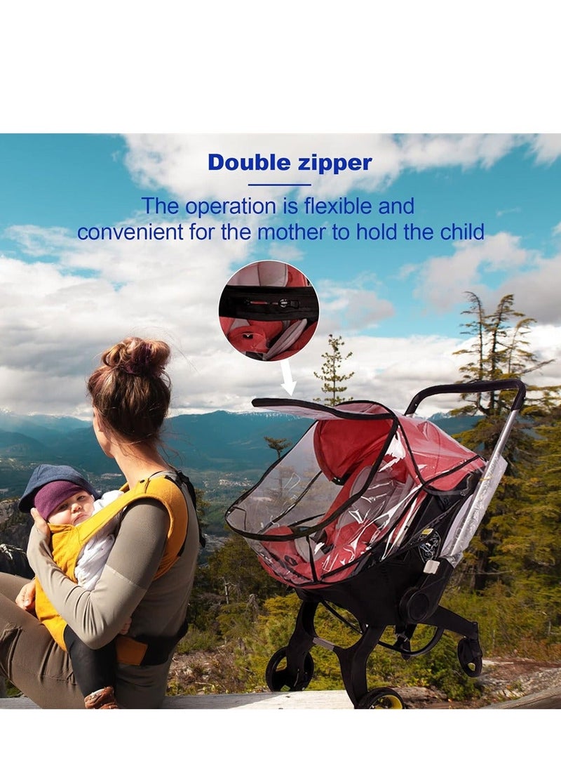 Baby Car Seat Stroller Rain Cover Weather Shield Waterproof with Easy Access Zipper Carrier Accessory