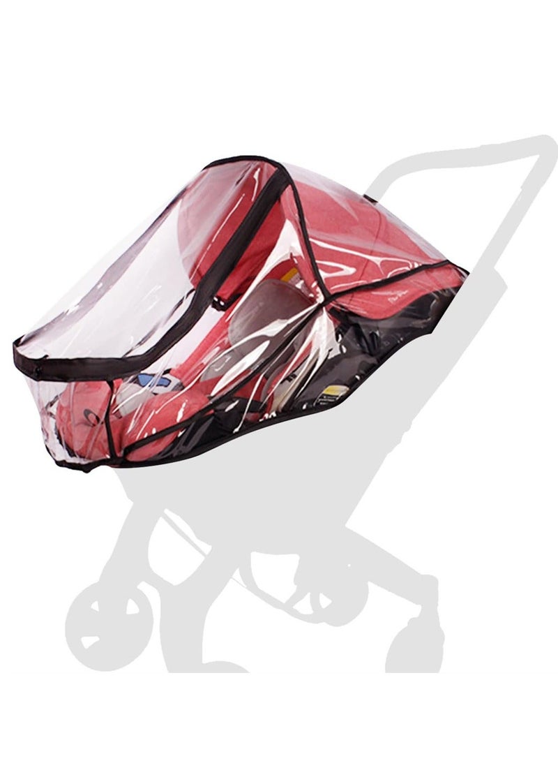 Baby Car Seat Stroller Rain Cover Weather Shield Waterproof with Easy Access Zipper Carrier Accessory