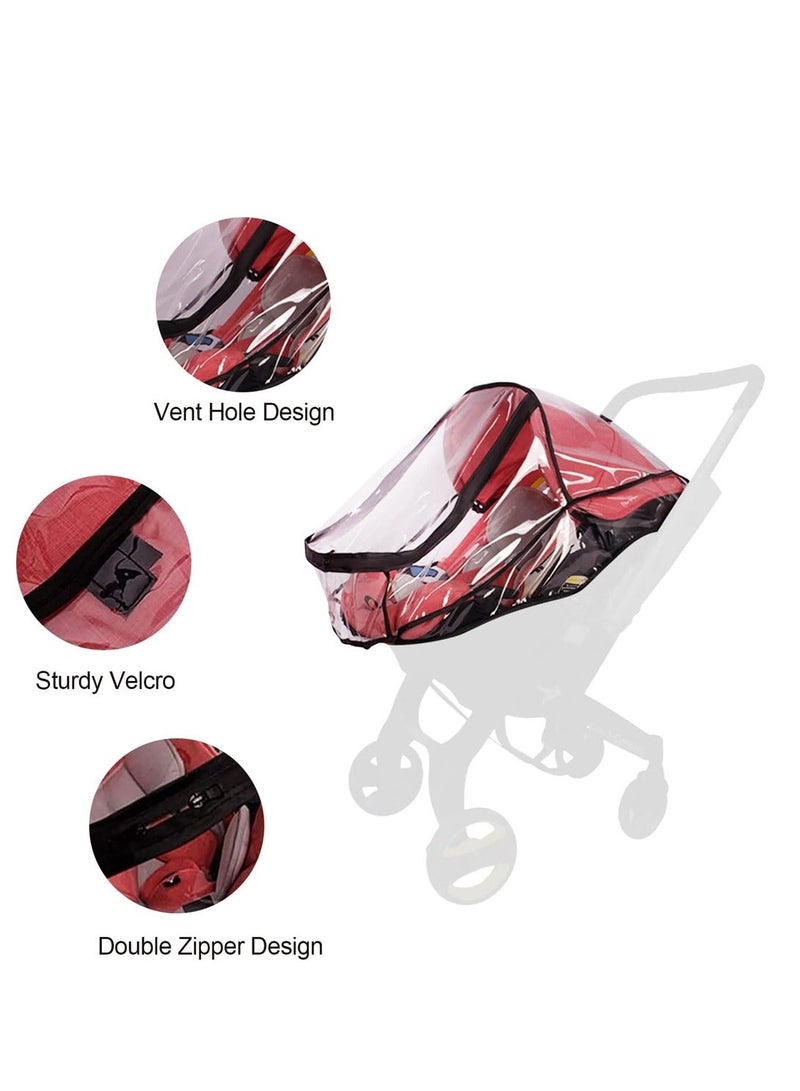 Baby Car Seat Stroller Rain Cover Weather Shield Waterproof with Easy Access Zipper Carrier Accessory