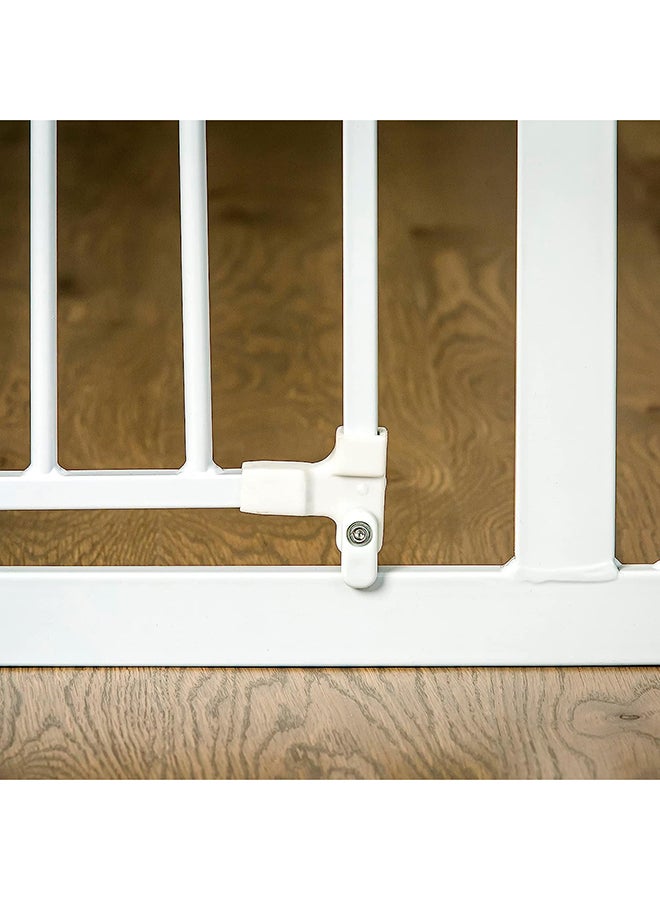 Easy Step 38.5-Inch Wide Walk Thru Baby Gate, Includes 6-Inch Extension Kit, Pressure Mount Kit, Wall Cups