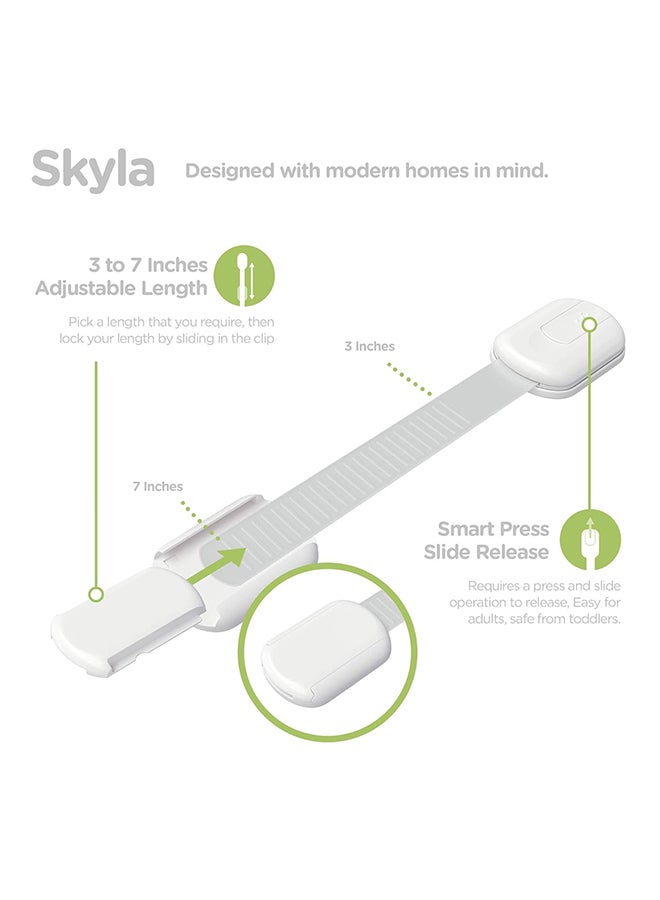 8-Pack Baby Locks Child Safety Cabinet Proofing -Safe Quick And Easy 3M Adhesive Cabinet Drawer Door Latches No Screws And Magnets