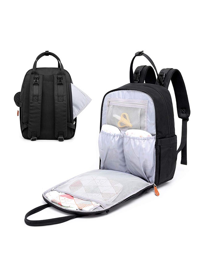 Diaper Bag Backpack Multi Function Waterproof Diaper Bag, Travel Essentials Baby Bag With Changing Pad Black