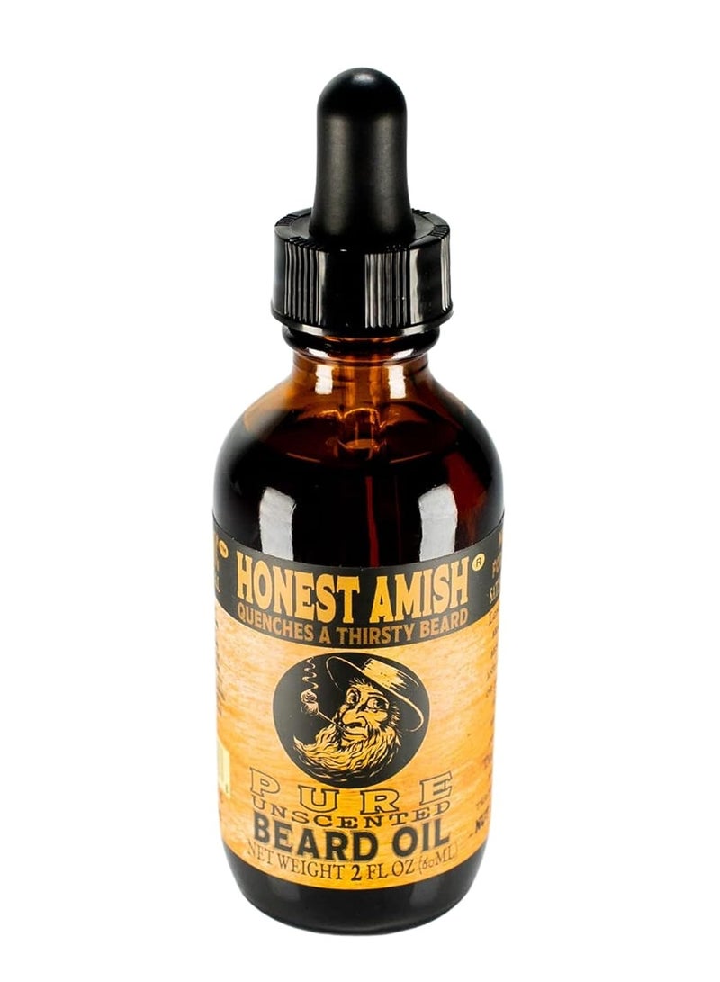 Honest Amish pure beard oil 2 ounce fragrance free