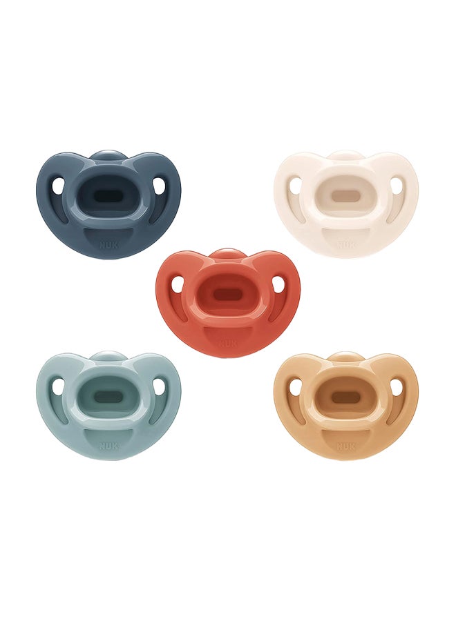 Comfy Orthodontic Pacifiers, 0-6 Months, Timeless Collection, 5 Count (Pack Of 1)