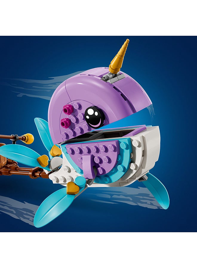 DREAMZzz Izzie's Narwhal Hot-Air Balloon Toy, Sea Animal Building Set, Save Bunchu from a Grimspawn, Transforming Whale Toy Figure, Gifts for Girls Boys and Kids Aged 7 Plus Years Old 71472