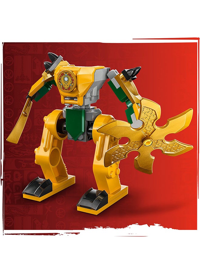 71804 NINJAGO Arin’s Battle Mech, Ninja Toy Set for Kids with Arin Minifigure and Katana Sword Accessory, Gift Idea for Boys and Girls Aged 4 Years Old and Over