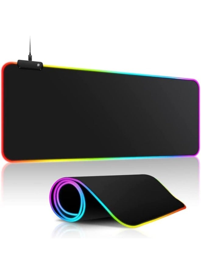 Ultimate Gaming Experience Large RGB Mouse Pad with 12 Lighting Modes Waterproof Surface Non Slip Base  Perfect for PC Laptop and Console Gaming Extra Large Size 31.5x11.8 inches