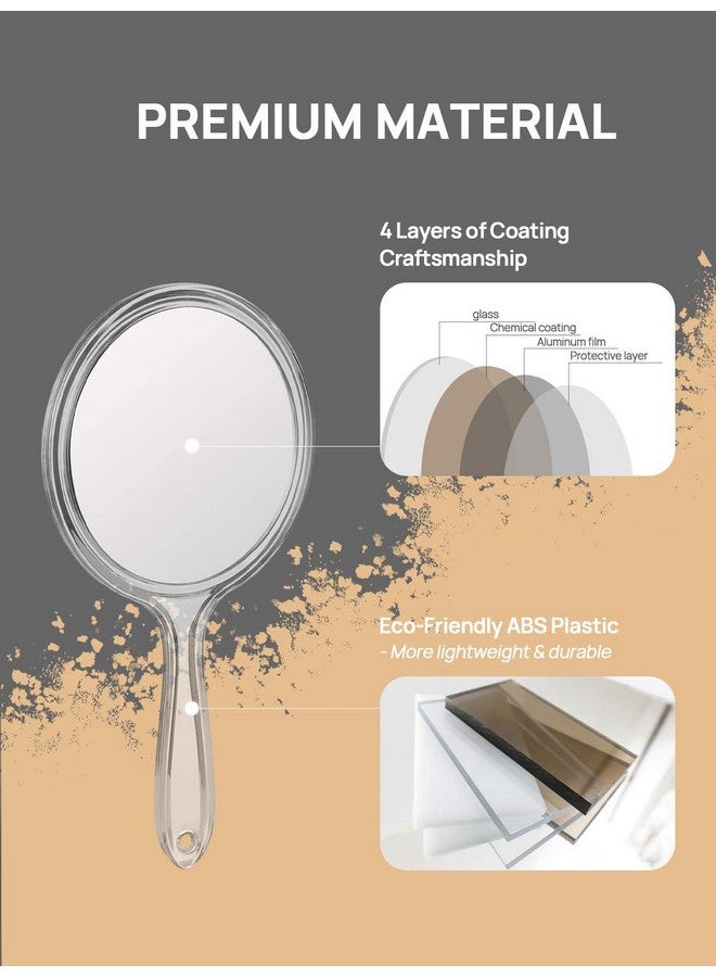 Hand Mirrordoublesided Handheld Mirror 1X 3X Magnifying Mirror With Handlepack Of 1 (Clear)