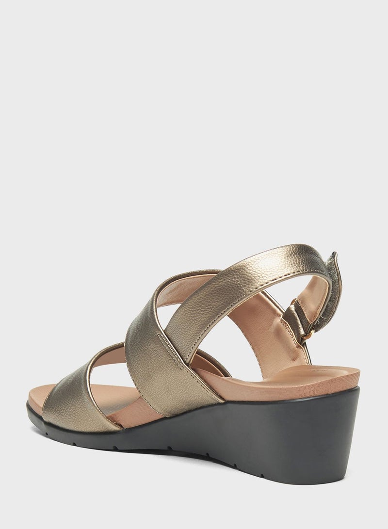 Multi Strap Wedge Sandals