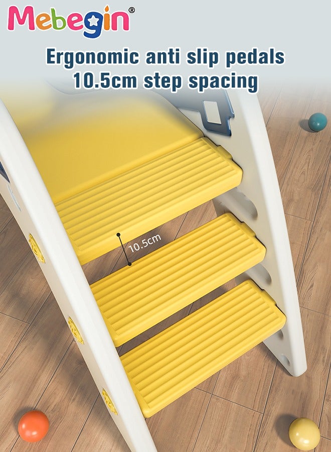 Kids Slide, Freestanding Climber Playset, Garden Slide for Children, Durable Sturdy Slide with Three-stage Slide Design, Solid Base, Smooth Edges and Corners, 10.5cm Step Intervals, Indoor and Outdoor Use, Ideal Gifts for Kids, 130*34*53cm