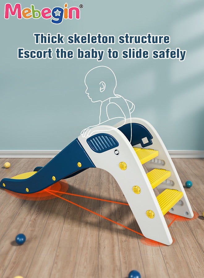 Kids Slide, Freestanding Climber Playset, Garden Slide for Children, Durable Sturdy Slide with Three-stage Slide Design, Solid Base, Smooth Edges and Corners, 10.5cm Step Intervals, Indoor and Outdoor Use, Ideal Gifts for Kids, 130*34*53cm
