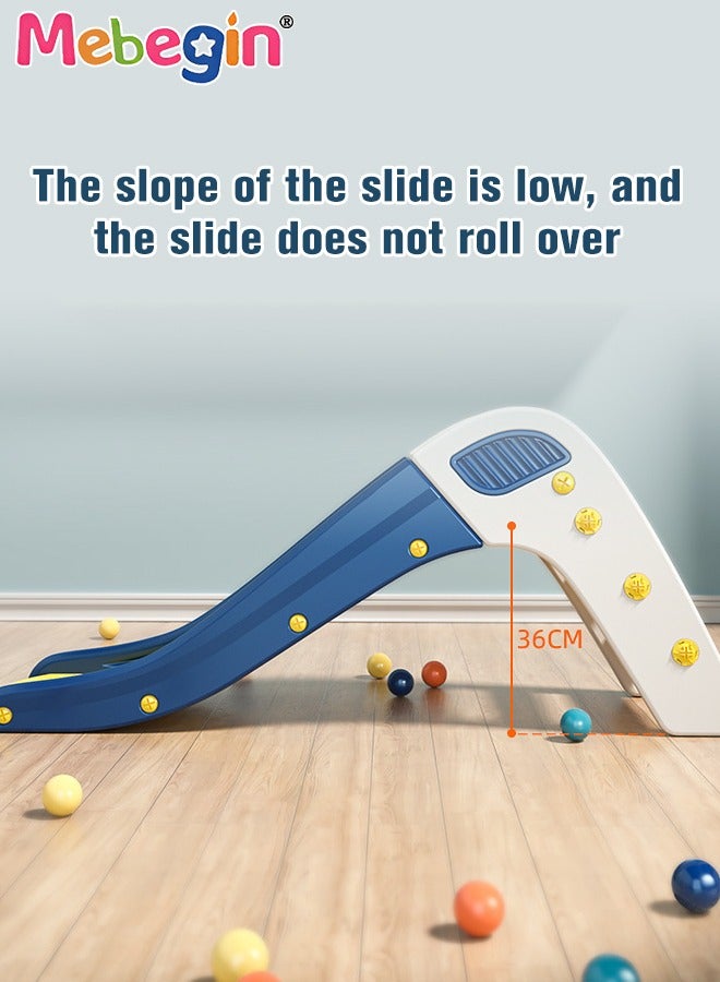 Kids Slide, Freestanding Climber Playset, Garden Slide for Children, Durable Sturdy Slide with Three-stage Slide Design, Solid Base, Smooth Edges and Corners, 10.5cm Step Intervals, Indoor and Outdoor Use, Ideal Gifts for Kids, 130*34*53cm