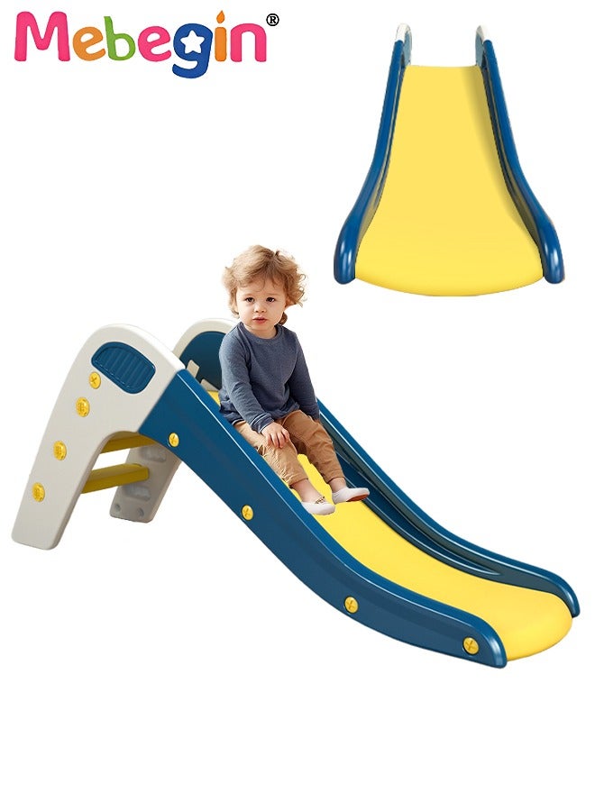 Kids Slide, Freestanding Climber Playset, Garden Slide for Children, Durable Sturdy Slide with Three-stage Slide Design, Solid Base, Smooth Edges and Corners, 10.5cm Step Intervals, Indoor and Outdoor Use, Ideal Gifts for Kids, 130*34*53cm