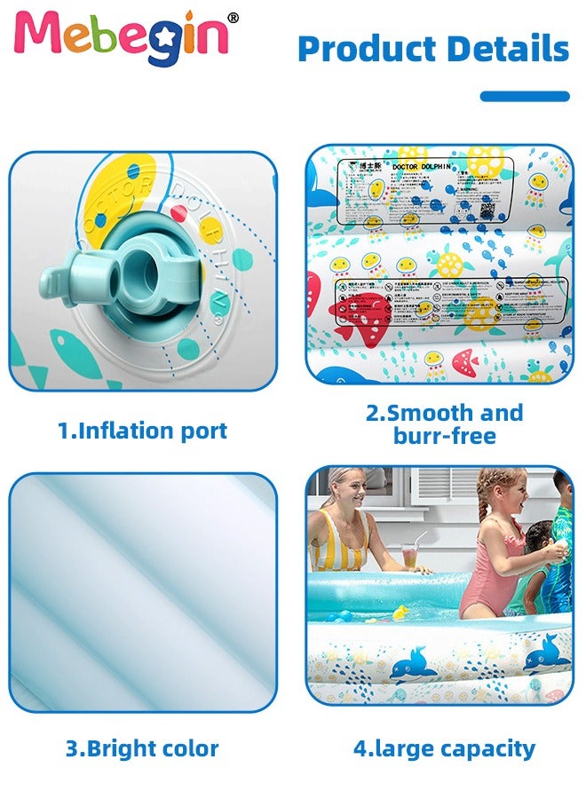 Horse Sprinkler Paddling Pool, Ideal Interactive Splash Pool, Cartoon Sprinkler Wading Pool, Sturdy Inflatable Swimming Pool, Full-Sized Family Blow up Pool, Outdoor Garden Pool, Great for Garden, Courtyard, Grassland, Beach and Swimming Pool, 240*165*60cm