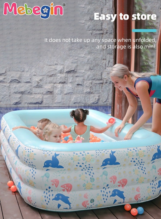 Horse Sprinkler Paddling Pool, Ideal Interactive Splash Pool, Cartoon Sprinkler Wading Pool, Sturdy Inflatable Swimming Pool, Full-Sized Family Blow up Pool, Outdoor Garden Pool, Great for Garden, Courtyard, Grassland, Beach and Swimming Pool, 240*165*60cm