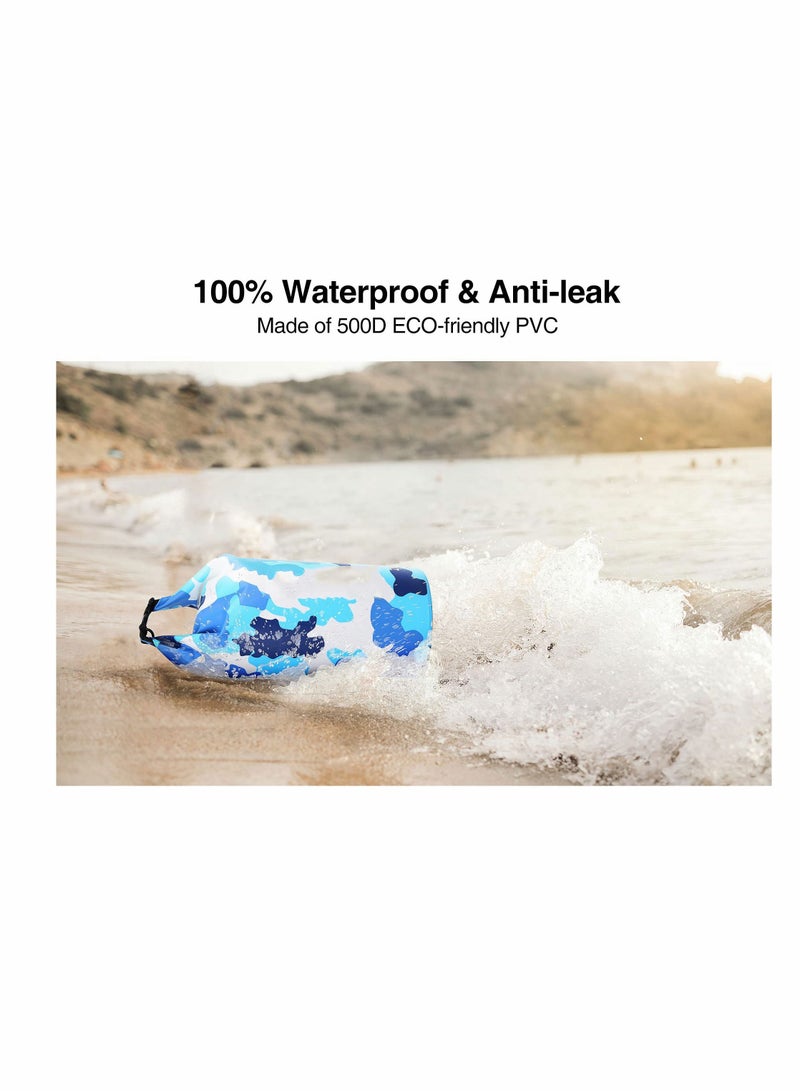 Waterproof Dry Bag Backpack, KASTWAVE 5L Roll Top Portable Sack with Phone Case, Floating for Kayaking, Swimming, Boating, Surfing, Hiking, Beach etc.