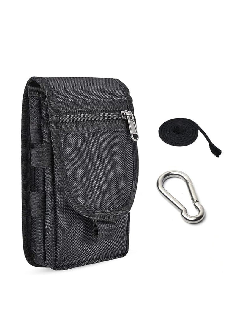 Double Pocket Phone Holster Belt Bag Multi Purpose Tool For Work Hiking Camping