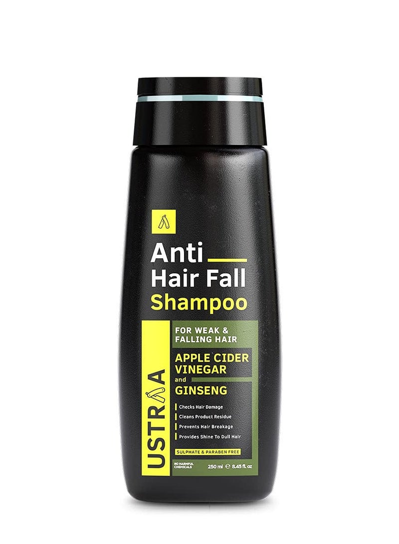 Anti Hair Fall Shampoo 250ml - Clinically tested to reduce hairfall by 64%, Dermatologically Tested, With Apple Cider Vinegar, Strengthens Hair