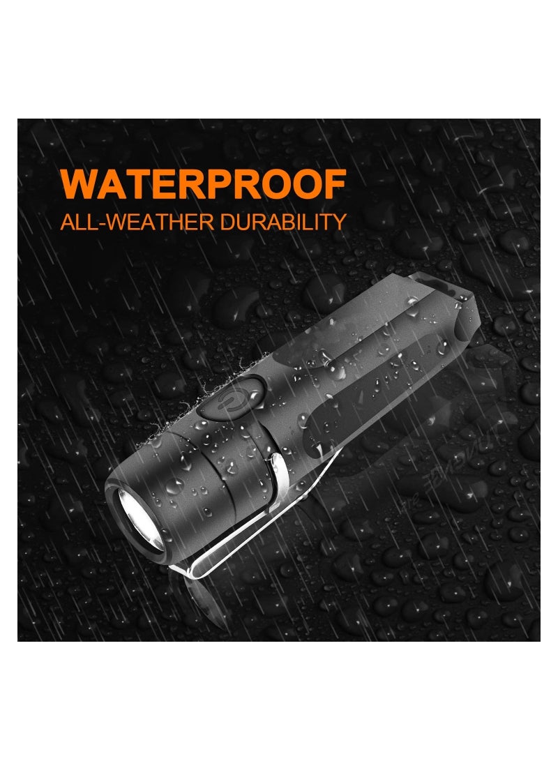 650 Lumens Rechargeable Keychain Flashlight, EDC Pocket Flashlight Mini High Pocket-Sized for Camping Outdoors Emergency