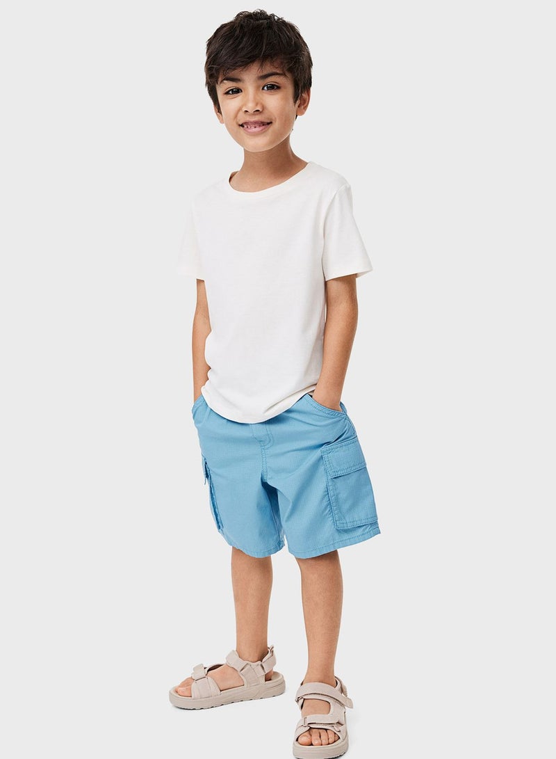 Kids Cotton Cargo Shorts