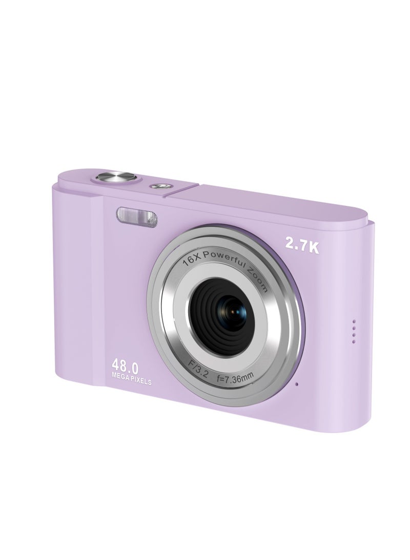48 megapixel highdefinition digital entry level mini card machine home shooting camera With 32G memory card LIGHT PURPLE