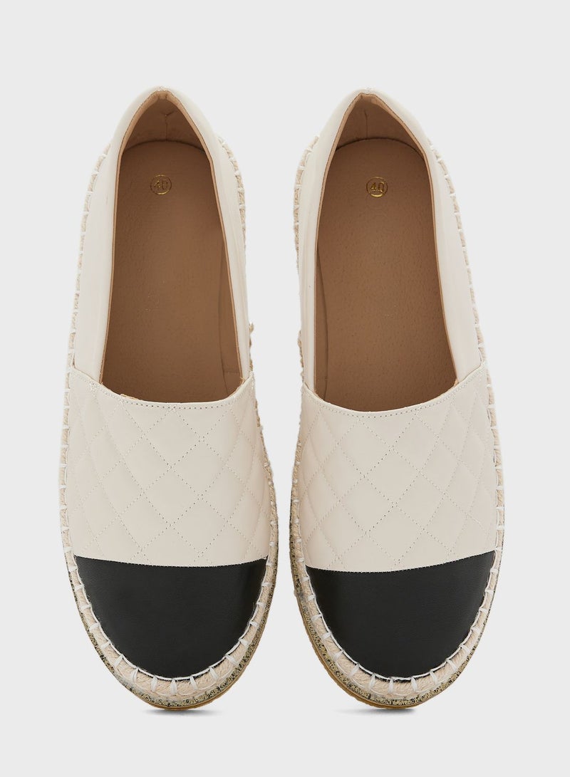 Quilted Slip On Espadrille