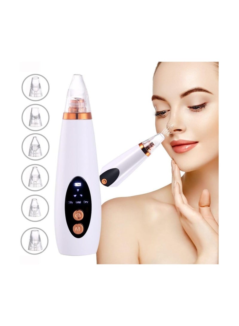 Blackhead remover vacuum pore cleaner,Removal Strong Suction Skin Cleaner Machin,USB Rechargeable, LED Display Blackhead Cleaner