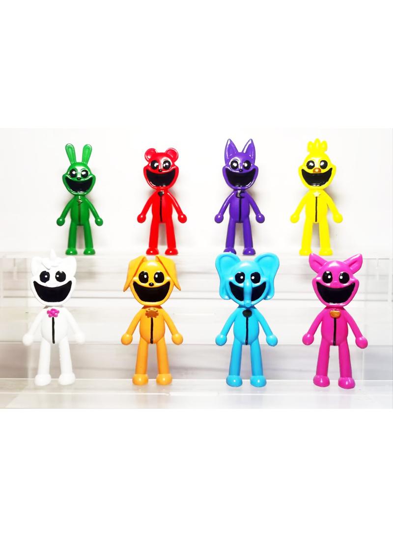 8 Pcs 3-4Inch Smiling Critters Chapter 3 Cartoon Toy Set Monster Game Smiling Critters Series Best Gift for Kids Adults Fans Children's Day Gift