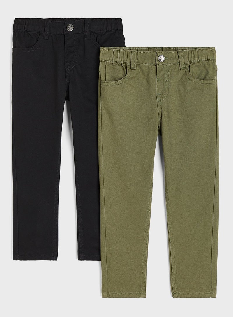 Kids  Relaxed Tapered Fit 2-Pack Trousers
