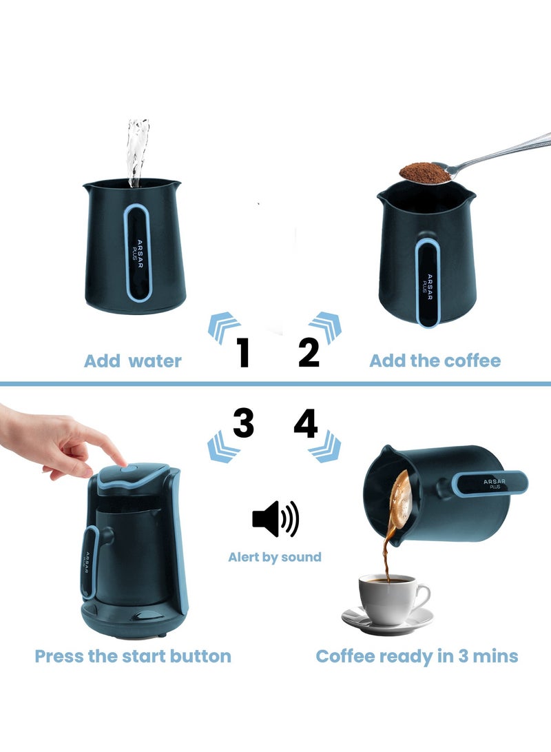 Automatic Turkish Coffee Maker Machine 1 to 5 Cups 600W Hıgh Power