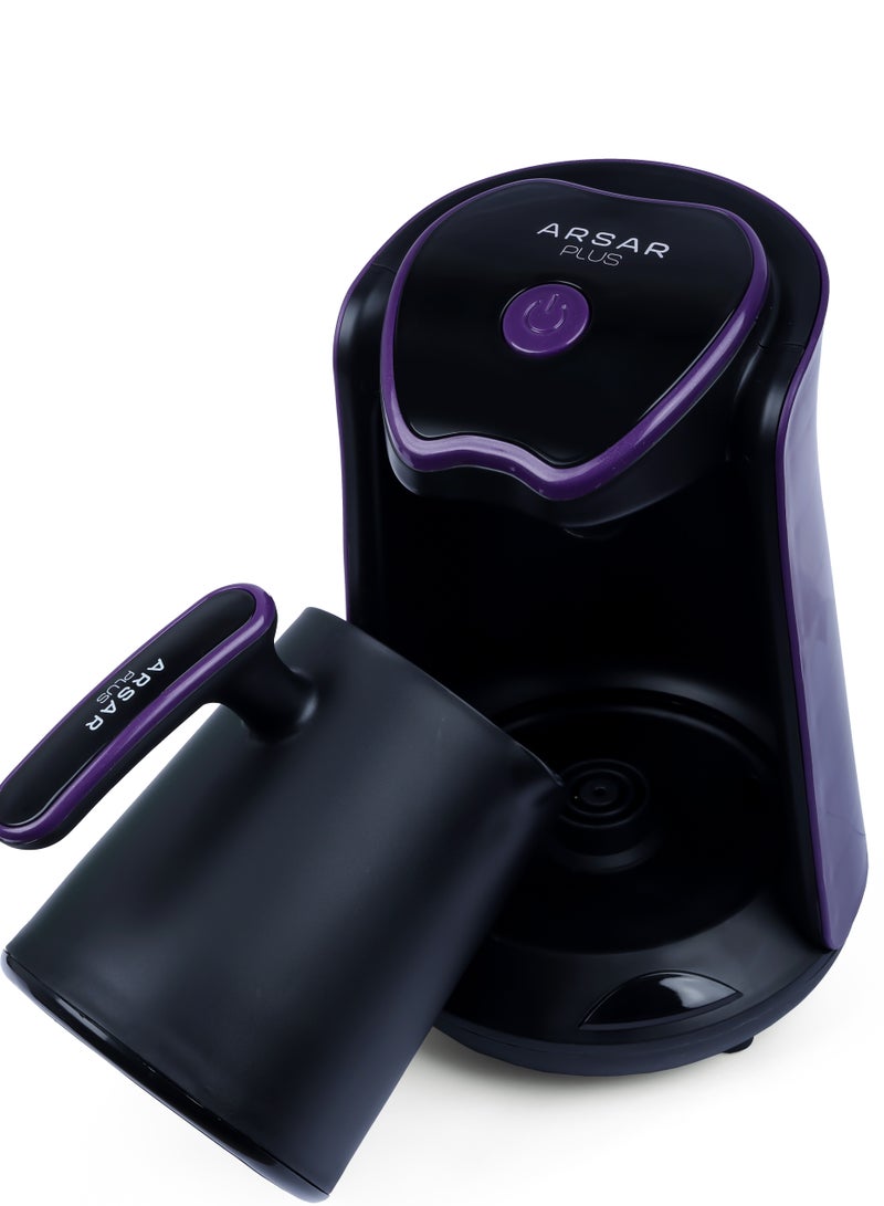 Automatic Turkish Coffee Maker Machine 1 to 5 Cups 500ML , 600W Hıgh Power , Distinctive Purple colour