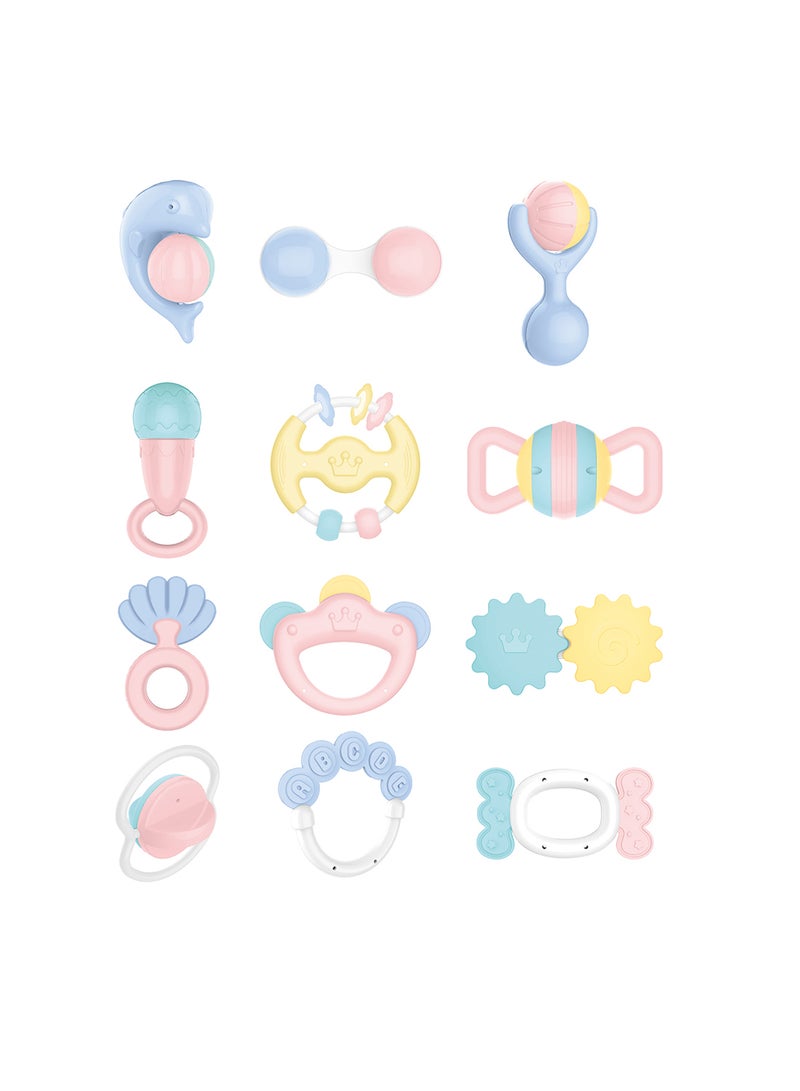 12-Piece Teether Rattle Toys Set