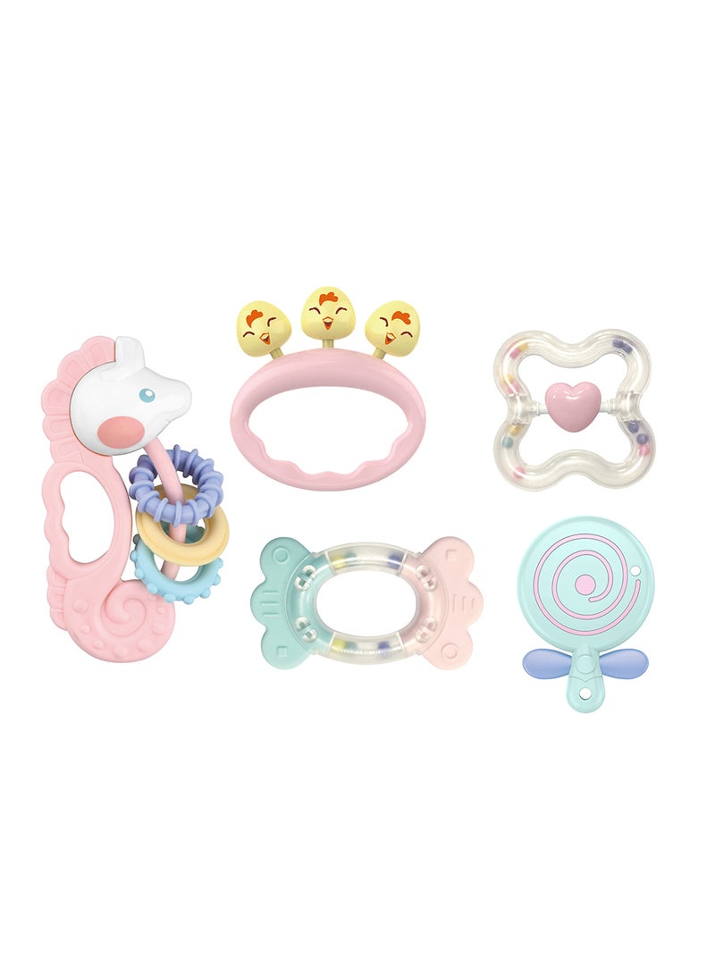 5-Piece Teether Rattle Toys Set