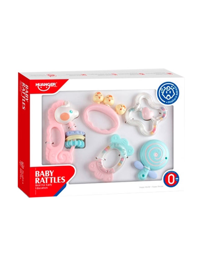 5-Piece Teether Rattle Toys Set