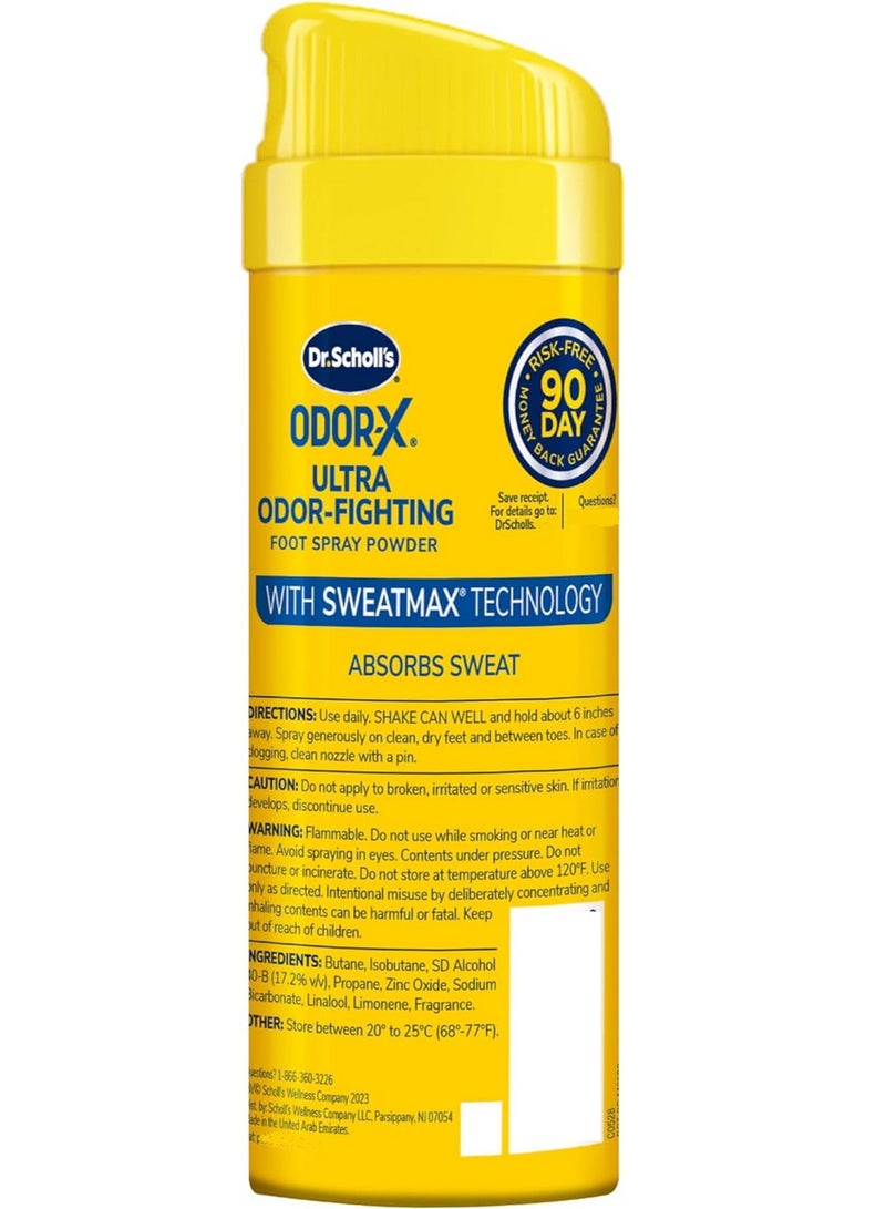 Odor-X Ultra Odor-Fighting Foot Spray Powder And Sweat Absorption 133 G