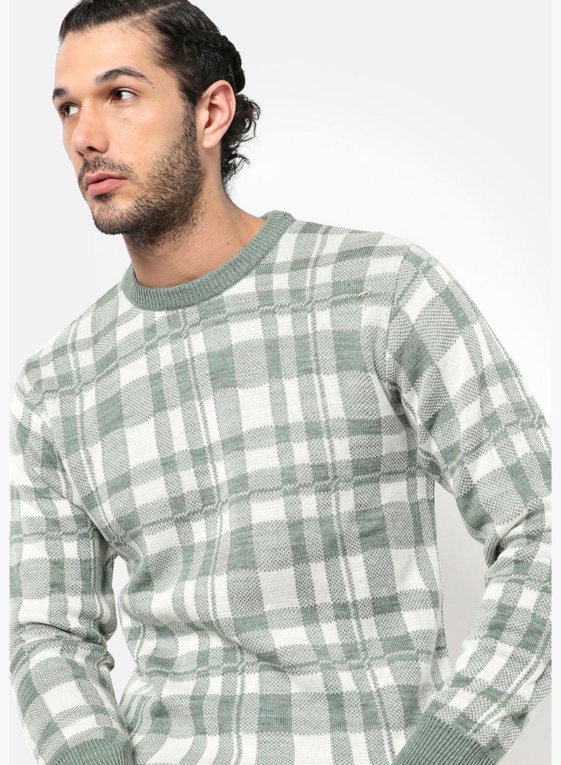 Checked Sweater