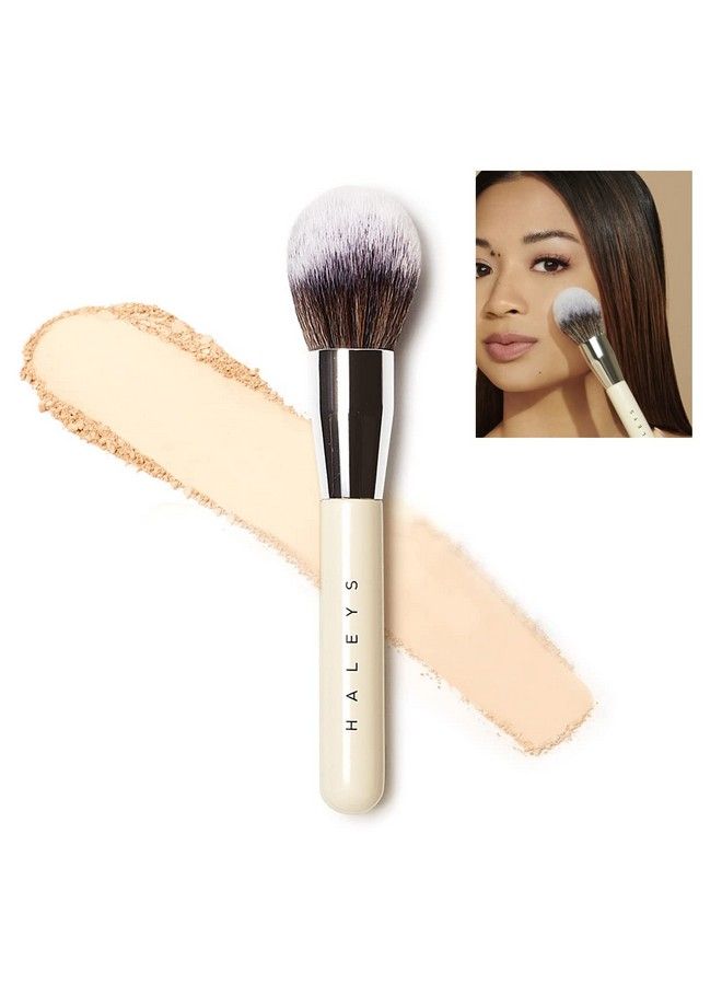 Brilliant Powder Brush Soft Streakfree Perfect Blending Buff Blurs Smooths Control Precision Complexion Tools For Powder Setting Powder Blush Vegan Crueltyfree Sustainable Wood