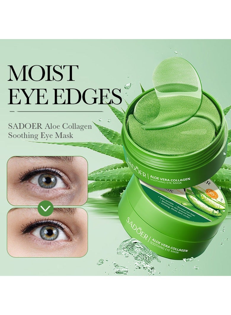 Aloe Collagen Soothing Eye Mask Canned Full English Crystal Eye Mask Patch Moisturizing