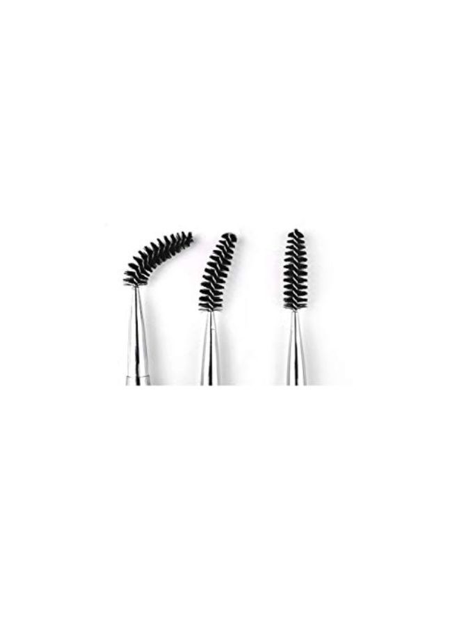 2Pcs Mascara Brushes Eyebrow Eyelash Brushes Mascara Wands Applicators Eye Brushes Portable Cosmetic Brushes With Cap For Travel, Pink