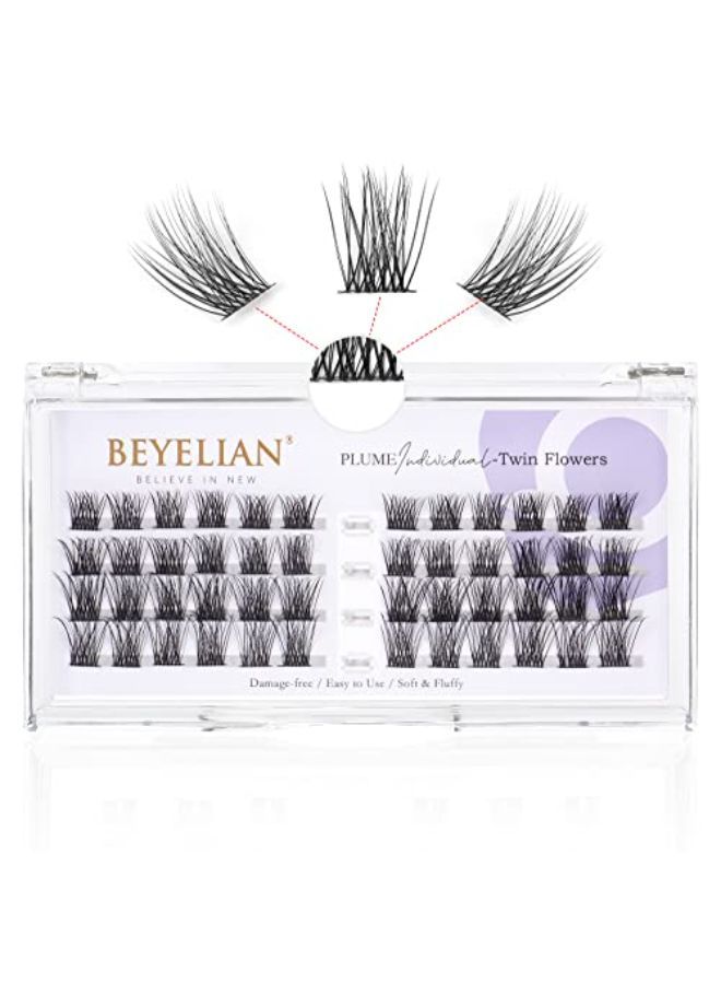 Ash Extension,Individual Cluster False Eyelashes Extension Natural Look Reusable Glue Bonded Black Super Thin Band 48 Lash Clusters Mix By Beyelian (Style3 0.07 Mix Black Band)