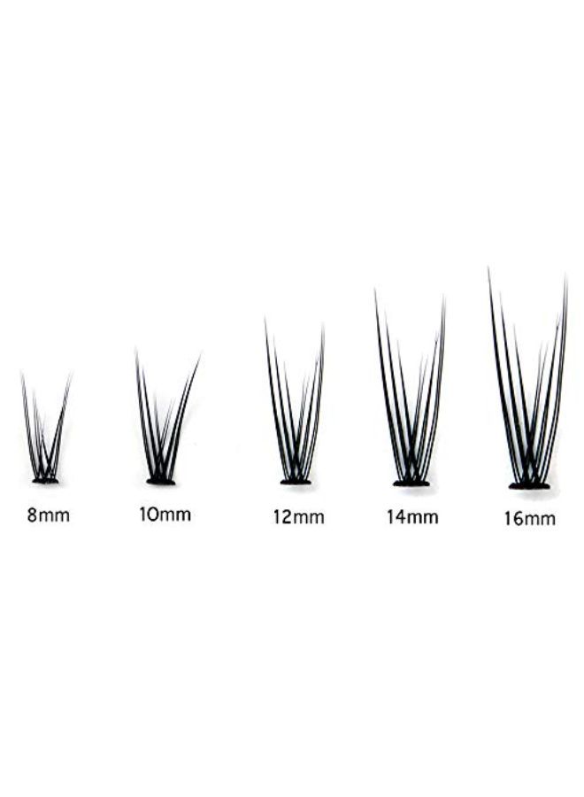 Scala 8-16Mm To Choose Fish Tail Design 120Pcs Thickness 0.1Mm C Curl 12 Root Women Lady Individual Black False Eyelash Cluster Eye Lashes Extension Tools (12Mm)